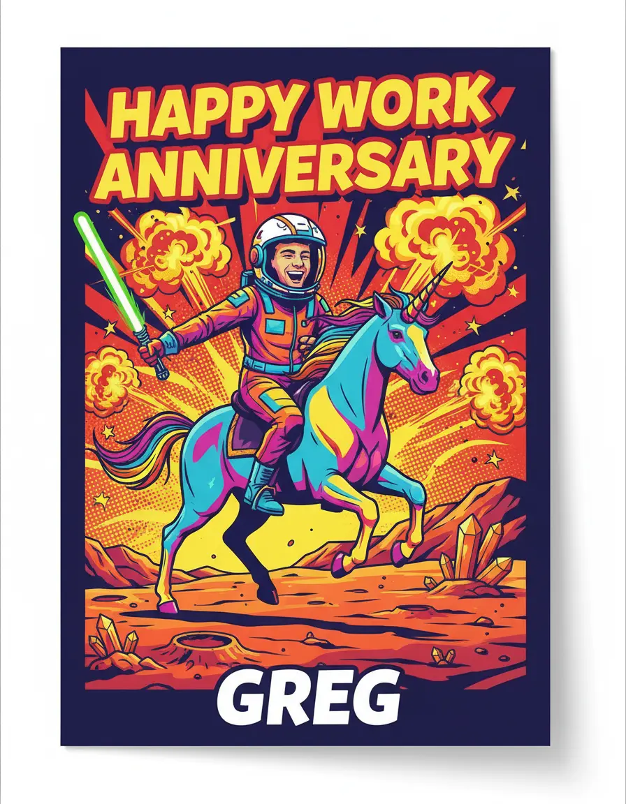 AI generated birthday card example